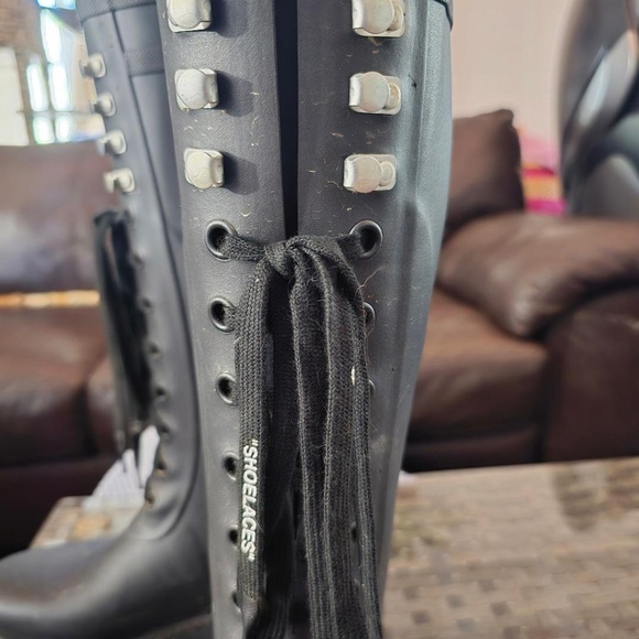 "Off White"  Tall " off white Wellington riding " boots - Picture 5 of 5